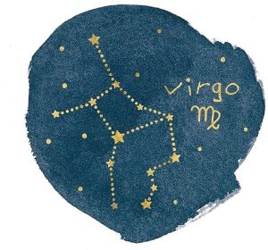 Horoscope Virgo by Moira Hershey - 12x12 Art Print Poster - Virgo Poster for men
