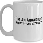 Aquarius mug, aquarius coffee or tea cup, funny aquarius star sign gift, horoscope gift for aquarius, sign of the zodiac gift mug - Aquarius Mug for men