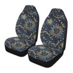 ALAZA Sun Moon Boho Cosmos Astrology Car Seat Cover Front Seats Only for Women Men Seat Cover w/Organizer Pocket for Cars SUV Truck Sedan, 1 pc - Aquarius Car Seat Cover for men