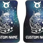 Taurus Zodiac Cars Floor Mats, Taurus Star Sign Car Mats, Taurus Horoscope Mats (with Custom Name, Set of 2) - Virgo Car Floor Mat for men