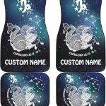 Capricorn Zodiac Cars Floor Mats, Capricorn Star Sign Car Mats, Capricorn Horoscope Mats (with Custom Name, Set of 4) - Virgo Car Floor Mat for men