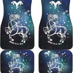 Aries Zodiac Cars Floor Mats, Aries Star Sign Car Mats, Aries Horoscope Mats (Without Custom Name, Set of 4) - Aries Car Floor Mat for men