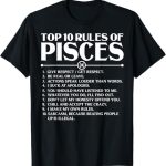 Astrologist Top 10 Rules Of Pisces Zodiac Design - Pisces T-Shirt for men