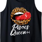 Pisces Zodiac Sign Queen Women with Leopard Lips - Pisces T-Shirt for men