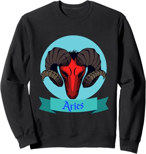 Adult Zodiac Symbols Horoscope Sign Aries Astrology T-Shirt Sweatshirt - Aries Sweatshirt for men