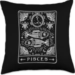 Pisces Tarot / Pisces Zodiac Sign / Pisces Birthday Month Throw Pillow - Pisces Pillow for men