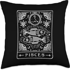 Pisces Tarot / Pisces Zodiac Sign / Pisces Birthday Month Throw Pillow - Pisces Pillow for men
