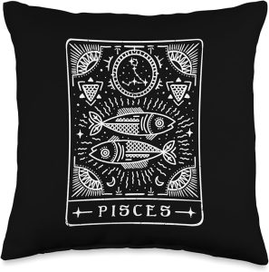 Pisces Tarot / Pisces Zodiac Sign / Pisces Birthday Month Throw Pillow - Pisces Pillow for men