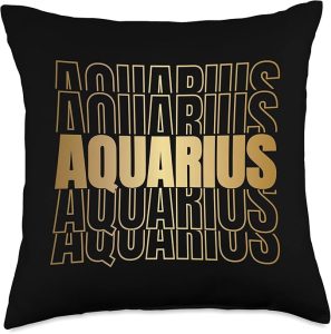 Zodiac Aquarius Throw Pillow - Aquarius Pillow for men