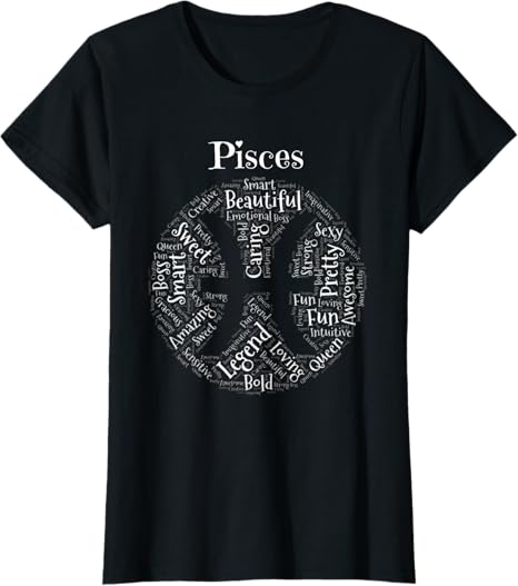 Pisces Zodiac Graphic Art Designs - Pisces T-Shirt for men