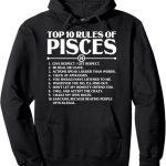 Horoscope Symbols Astrology Sign Top 10 Rules Of Pisces Pullover Hoodie - Pisces for men