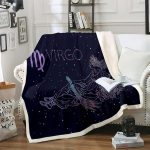 Feelyou Constellation Plush Blankets and Throws Virgo Throw Blanket Galaxy Outer Space Sherpa Blanket Star Astronomy Fuzzy Blanket for Bed Sofa Couch Twin - Virgo Blanket for men