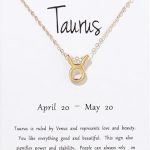 Silver Plated Zodiac Necklace for Women Jewelry Horoscope Sign Constellation Pendant Astrology Birthday Gifts Leo Jewelry with White Message Card - Taurus Products for men