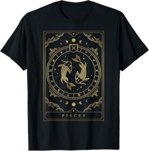 Tarot Card & Occult Clothing Women and Men Gothic - Pisces T-Shirt for men