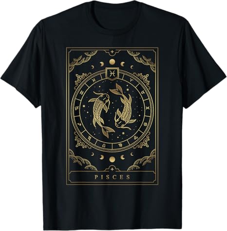 Tarot Card & Occult Clothing Women and Men Gothic - Pisces T-Shirt for men