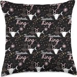 Taurus King Zodiac Sign Astrology Horoscope Astrologist Throw Pillow - Taurus Pillow for men