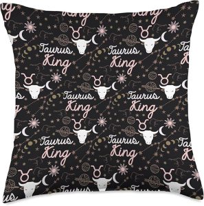 Taurus King Zodiac Sign Astrology Horoscope Astrologist Throw Pillow - Taurus Pillow for men