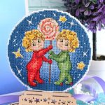 Plastic Canvas Zodiac Sign Gemini - Counted Cross-Stitch Double-Sided kit on The Plastic Canvas. MP Studia SR-694 - Gemini Canvas for men