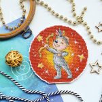 Plastic Canvas Zodiac Sign Gemini - Counted Cross-Stitch Double-Sided kit on The Plastic Canvas. MP Studia SR-702 - Gemini Canvas for men