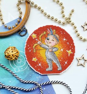 Plastic Canvas Zodiac Sign Gemini - Counted Cross-Stitch Double-Sided kit on The Plastic Canvas. MP Studia SR-702 - Gemini Canvas for men