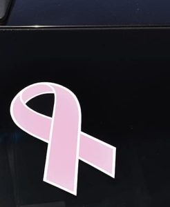 Pack of 12 Decals Pink & White Windshield Ribbon Breast Cancer Awareness Car Dealership - Cancer Car Accessories for men