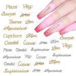 Zodiac Nail Charms, 3D Zodiac Nail Charms for Acrylic Nails, Alloy Twelve Constellation Zodiac Virgo Leo Aries Taurus Gemini Capricorn Charms for DIY Nail Art (A-48pcs) - Taurus for men
