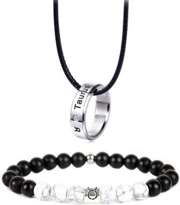 12 Zodiac Constellations Necklace Bracelet Horoscope Constellation Beaded Bracelet Necklace for Women Men 2Pcs Set Jewelry - Taurus Products for men