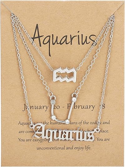 COLORFUL BLING - Aquarius Necklace for men
