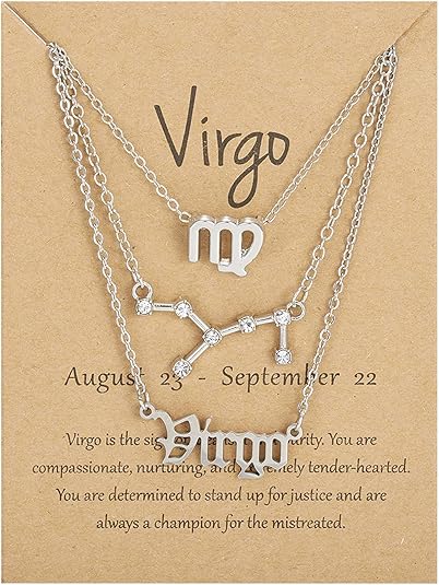 COLORFUL BLING - Virgo Necklace for men