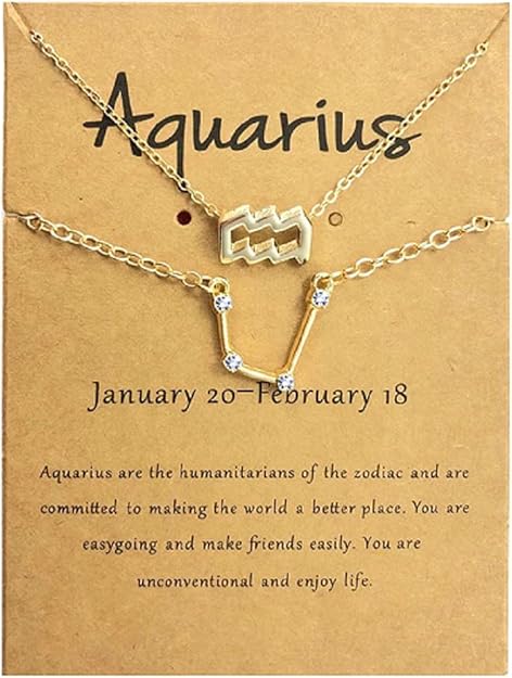 COLORFUL BLING - Aquarius Necklace for men