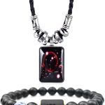 12 Zodiac Constellation Necklace Bracelet for Women Men Natural Stone Crystal Bead Beaded Bracelet Necklace Birthday Gift Constellations Jewelry Set - Scorpio Accessories for men