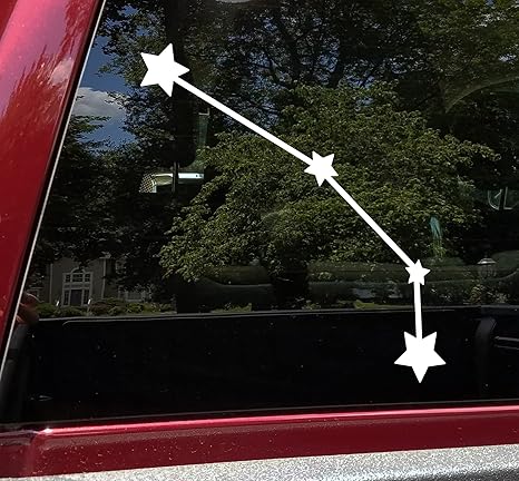 Minglewood Trading Aries Constellation Vinyl Decal - Stars Zodiac Sign Ram Horns - Die Cut Sticker - Aries Sticker for men