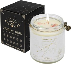 Candle, Soy Wax, Scented, Zodiac - Taurus, Birthday Gift for Women - Taurus Products for men