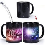 Aquarius Heat Changing Constellation Mug 11oz, Horoscope Aquarius Coffee Mug, Ceramic Color Changing Cup, Unique Holiday Birthday Gift for him and her, January February Magic Presents. - Aquarius Mug for men