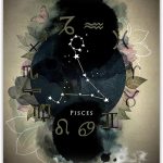 Pisces Astrology Decor | Zodiac Gifts | Astrology Gifts for Women | Boho Wall Decor | Zodiac Signs | Astrology Posters | Zodiac Room Decor | Astrology Room Decor - 16x20 ready to hang canvas - Pisces Canvas for men
