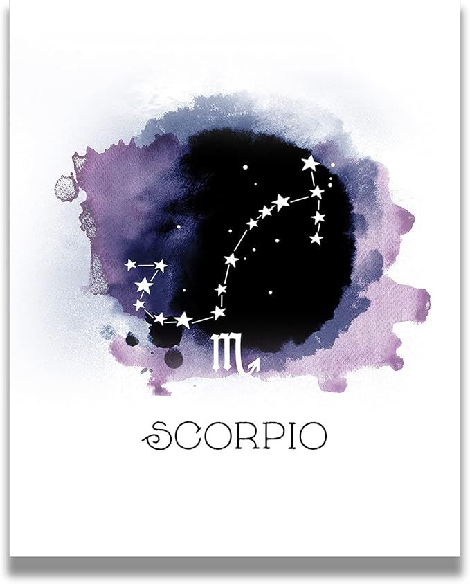 Scorpio Astrology Decor | Zodiac Gifts | Astrology Gifts for Women | Boho Wall Decor | Zodiac Signs | Astrology Posters | Zodiac Room Decor | Astrology Room Decor - 16x20 ready to hang canvas - Scorpio Canvas for men