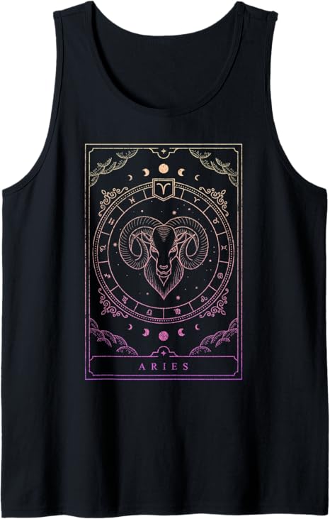 Aries Birthday Present Women Girl Zodiac Sign Aries Tank Top - Aries T-Shirt for men