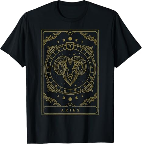Vintage Aries Birthday Present Zodiac Sign Aries T-Shirt - Aries T-Shirt for men