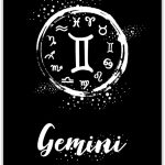 Gemini Astrology Decor | Zodiac Gifts | Astrology Gifts for Women | Boho Wall Decor | Zodiac Signs | Astrology Posters | Zodiac Room Decor | Astrology Room Decor - 16x20 ready to hang canvas - Gemini Canvas for men