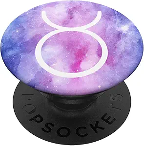 Taurus zodiac bull sign astrology horoscope purple pink PopSockets Swappable PopGrip - Taurus for men