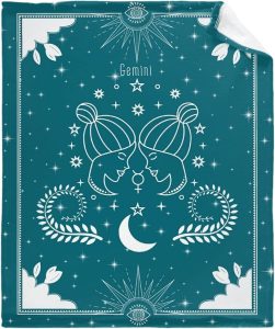 Darani Zodiac Gemini Lightweight Super Soft Cozy Throw Blanket Warm and Lightweight Soft Flannel Blankets 40x30 XSmall for Puppy Bed Blanket - Gemini Blanket for men