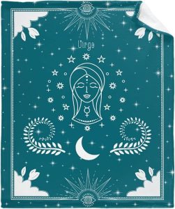 Darani Zodiac Virgo Lightweight Super Soft Cozy Throw Blanket Warm and Lightweight Soft Flannel Blankets 80x60 Large for Adult Bed Blanket - Virgo Blanket for men