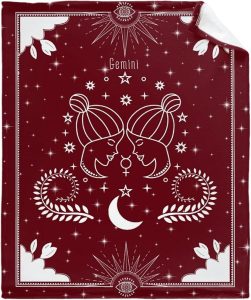 Darani Zodiac Gemini Lightweight Super Soft Cozy Throw Blanket Warm and Lightweight Soft Flannel Blankets 60x50 Medium for Teen Bed Blanket - Gemini Blanket for men