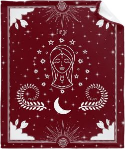 Darani Zodiac Virgo Lightweight Super Soft Cozy Throw Blanket Warm and Lightweight Soft Flannel Blankets 80x60 Large for Adult Bed Blanket - Virgo Blanket for men