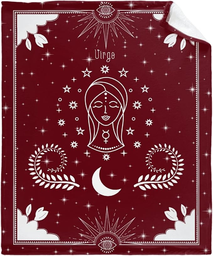 Darani Zodiac Virgo Lightweight Super Soft Cozy Throw Blanket Warm and Lightweight Soft Flannel Blankets 80x60 Large for Adult Bed Blanket - Virgo Blanket for men