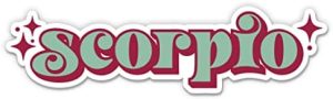 Scorpio Retro Zodiac Sign Stickers - 2 Pack - Waterproof Vinyl for Car, Phone, Water Bottle, Laptop - Scorpio Decals (2-Pack) - Scorpio Sticker for men