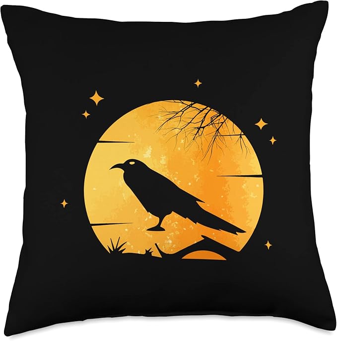 Native American clothing Raven Earth Zodiac Sign for Aries Throw Pillow - Aries Pillow for men