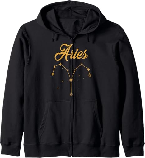 Aries Zodiac Birthday - Horoscope Sign Aries Zip Hoodie - Aries Hoodie for men