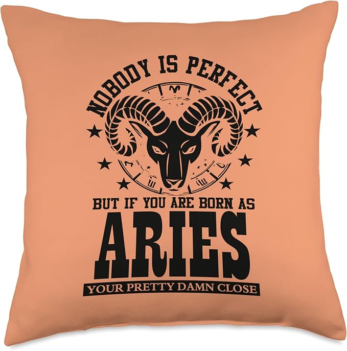 Zodiac Sign Aries Astrology Horoscope Birthday Party Throw Pillow - Aries Pillow for men