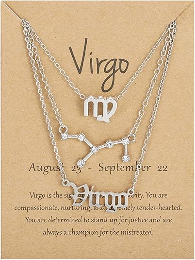 COLORFUL BLING - Virgo Necklace for men